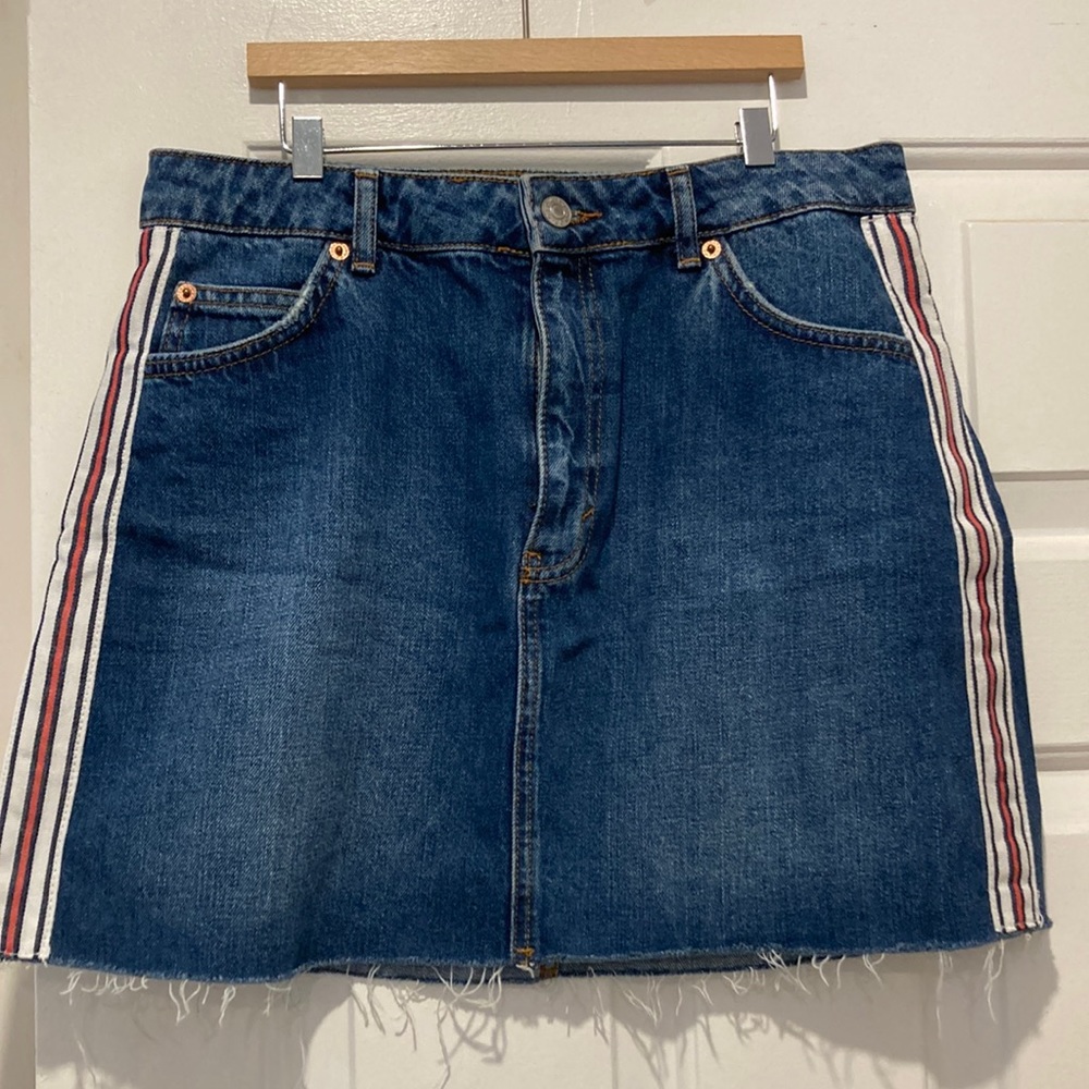 Top shop Moro denim mini skirt 8